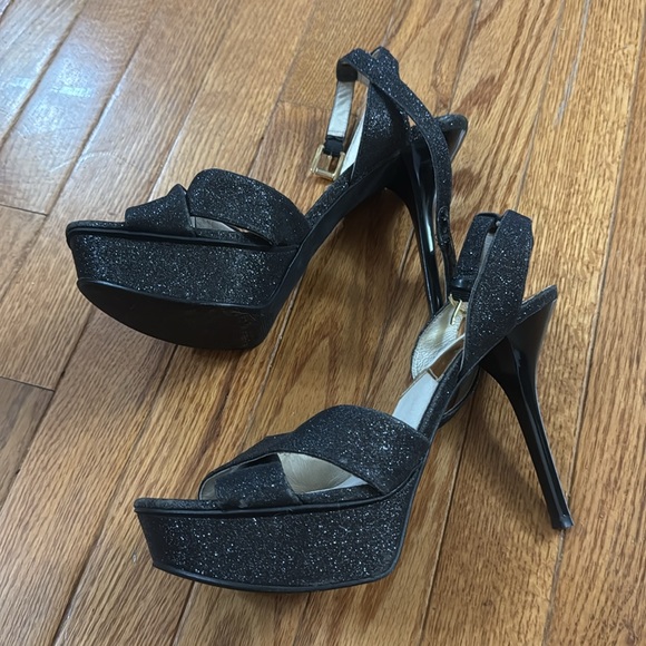 Michael kors black glitter sparkle high heels 👠 9 - Picture 7 of 8